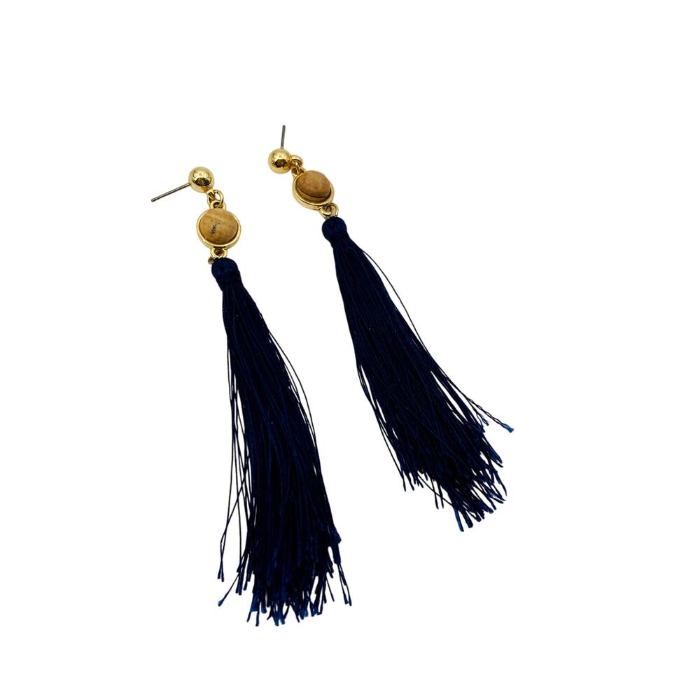 Blue tassel Earrings
